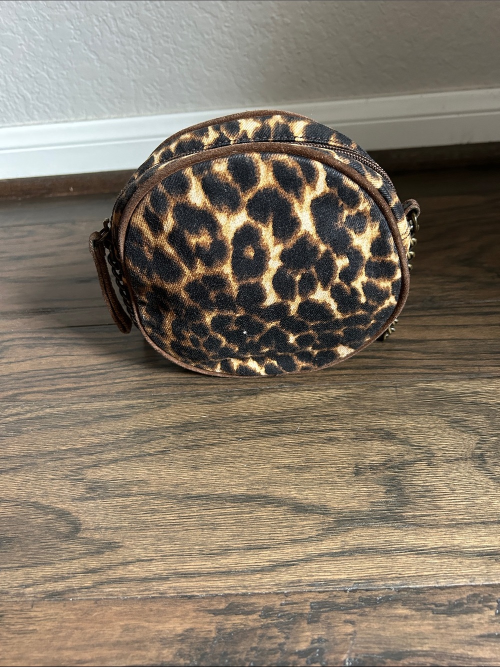 Ralph Lauren Leopard Print Round Crossbody - Brown/Black - Picture 3 of 6
